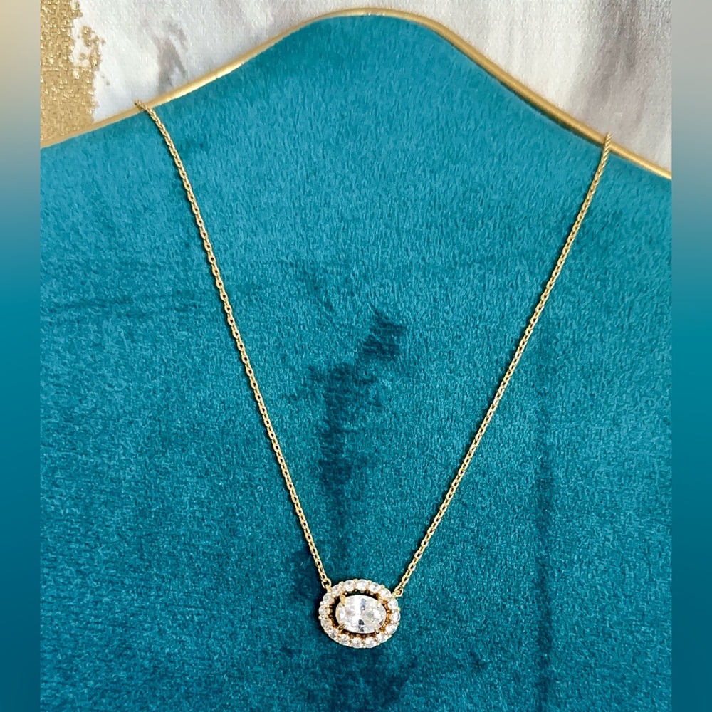 NWT Kate Spade Gold-Tone Victoria Mini Pendant Necklace